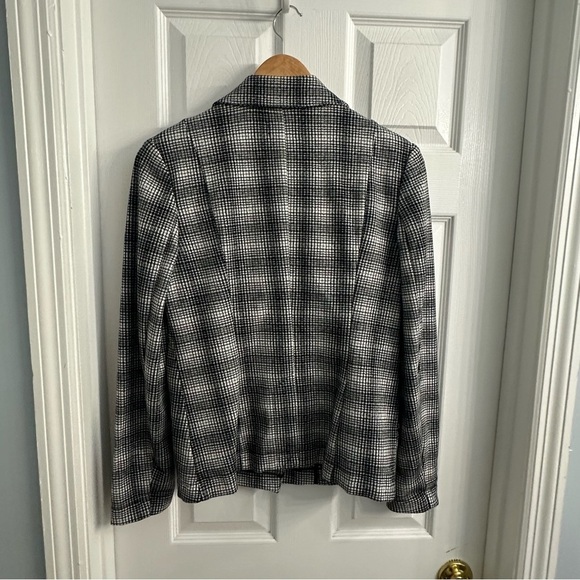 Anthropologie Maeve Blazer Jacket Plaid Button Up Academia Work Gray Size Small - Picture 4 of 7
